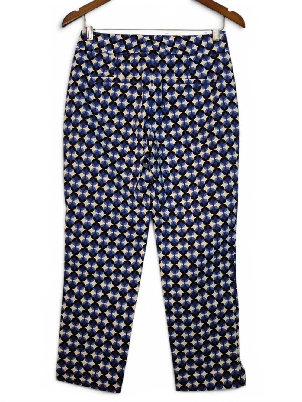 Kate Spade NWT Patio Tile Doris Cropped Tailored Blazer Blue/ Cream Pant  Size 2